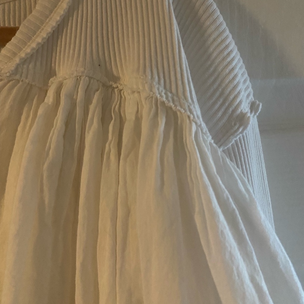 We The Free White Boho Tunic with Button Placket - Picture 3 of 5